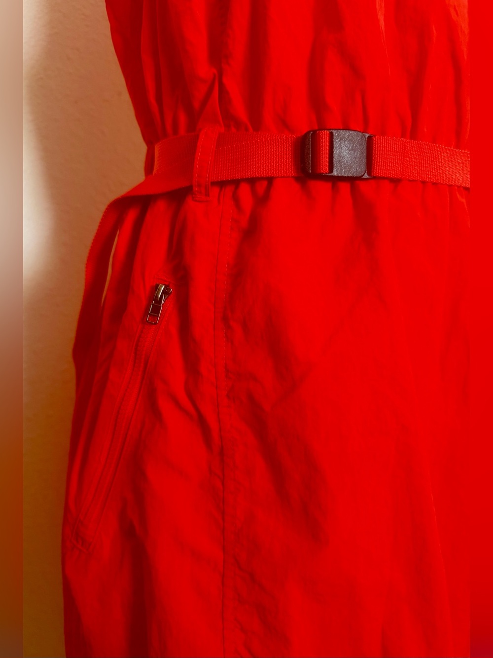 Avia Women’s Burnt Orange Athletic Dress with Belt and Pockets - Picture 3 of 6